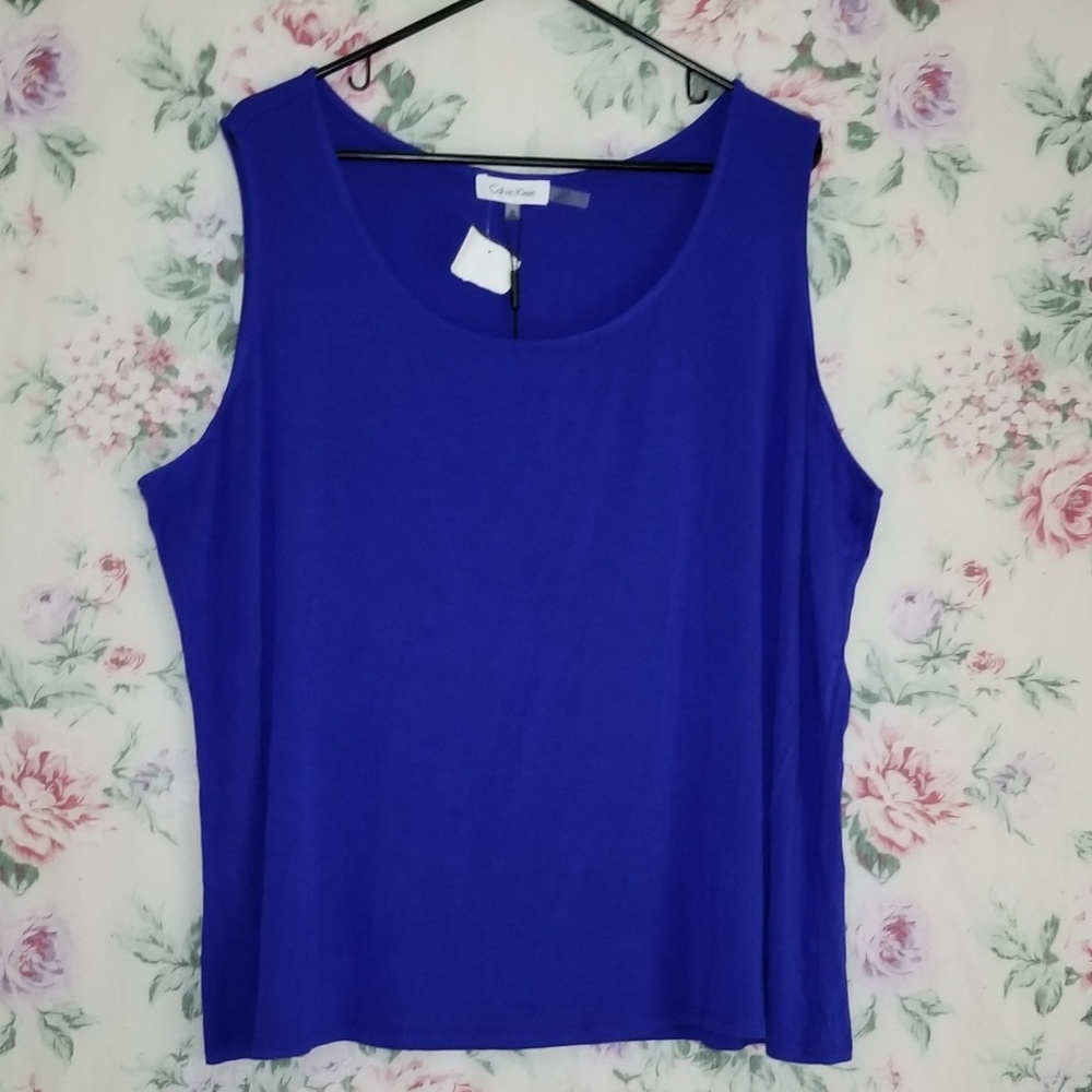 Calvin Klein Blue Tank 3X Plus Size